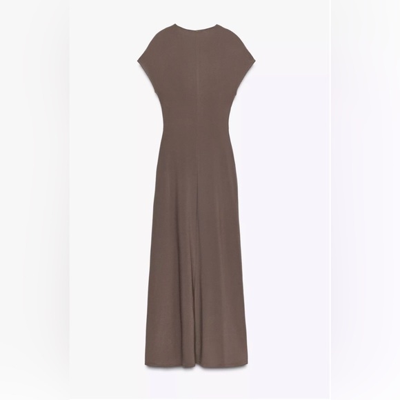 NWT Zara Elegant Brown  Dress - Picture 7 of 10